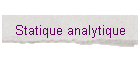 Statique analytique